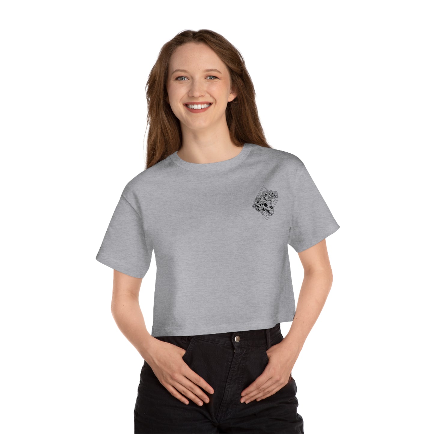 QuadNod Champion Women's Heritage Cropped T-Shirt (front print only)