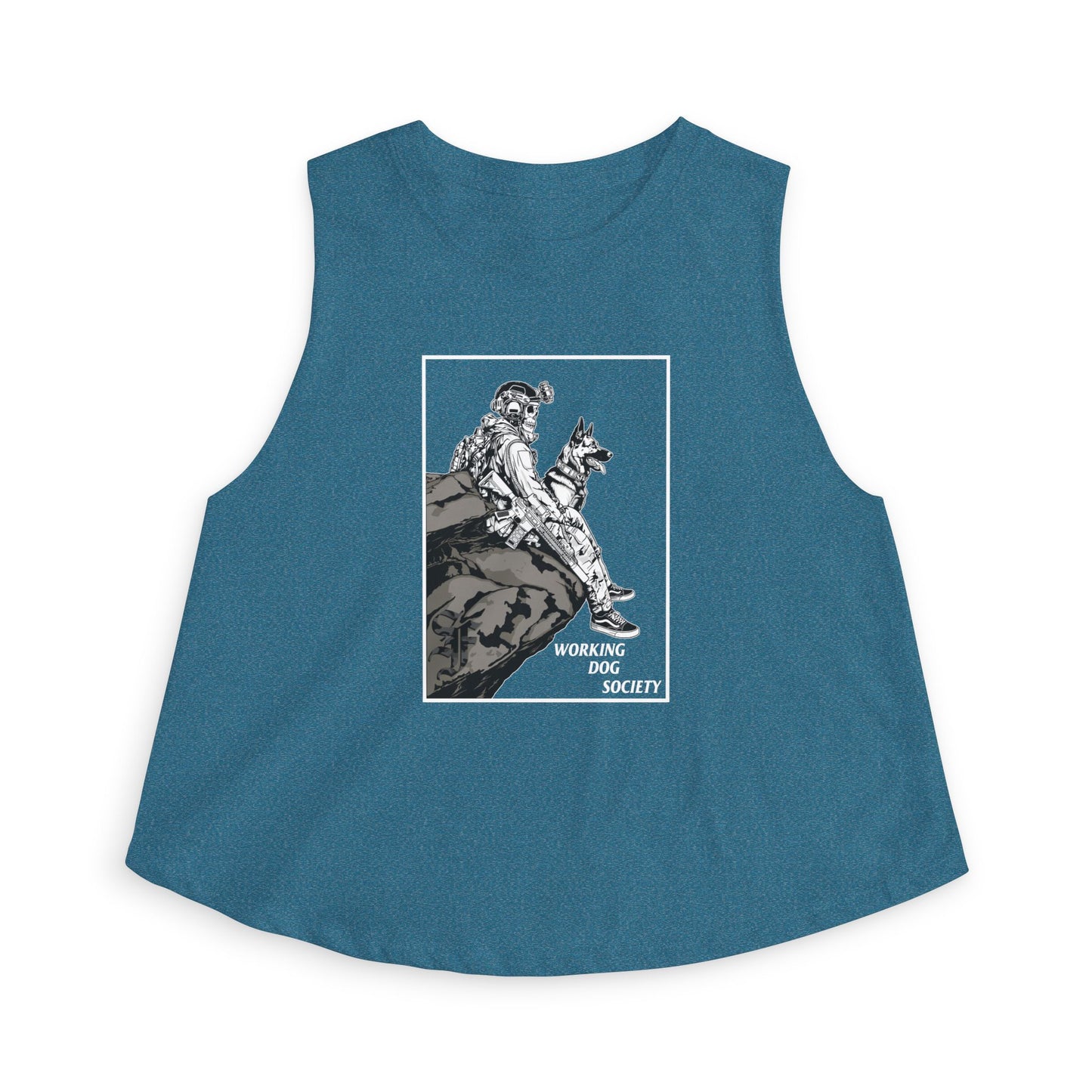 Women's Crop Top - Vintage 'Working Dog Society' Graphic Tank Top