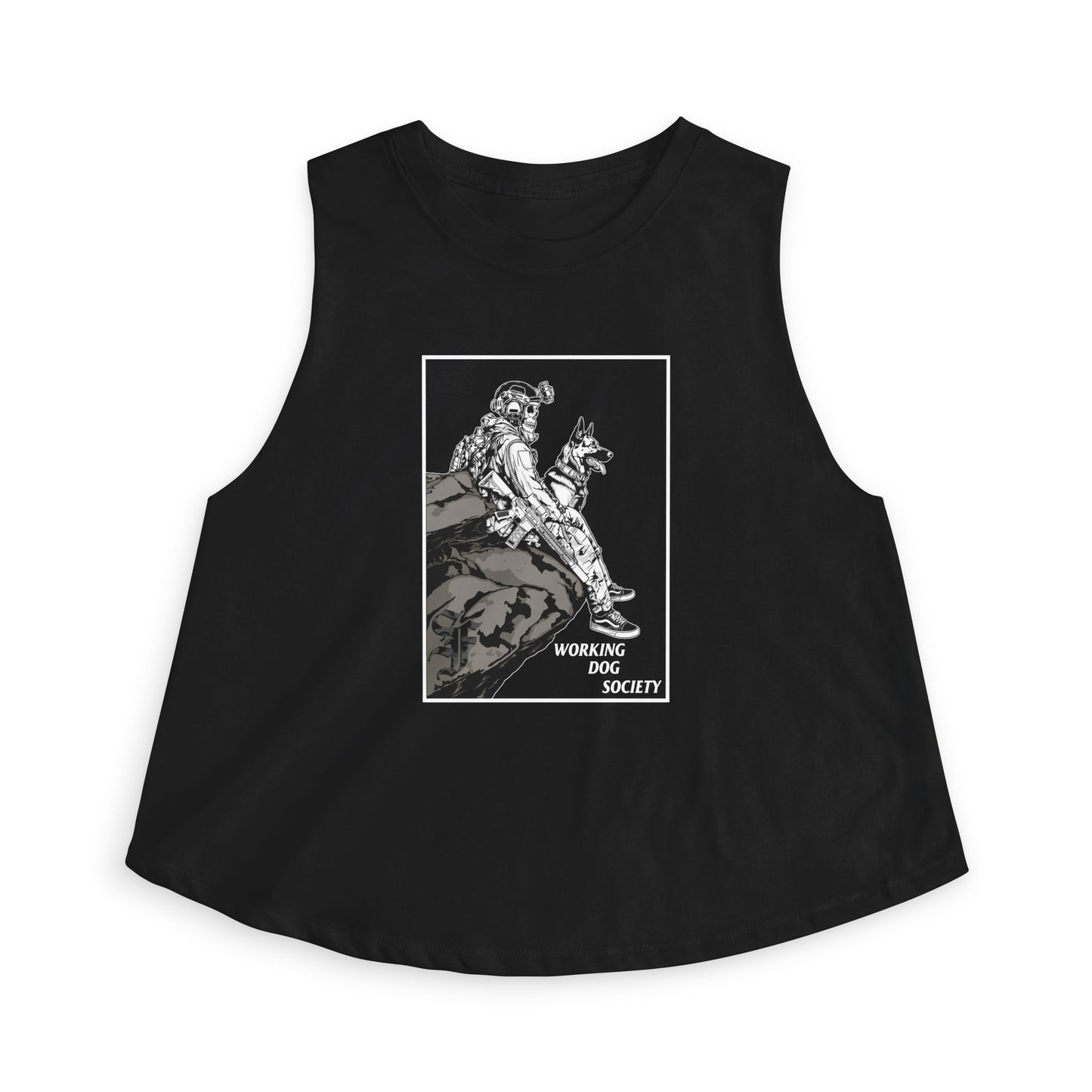 Women's Crop Top - Vintage 'Working Dog Society' Graphic Tank Top