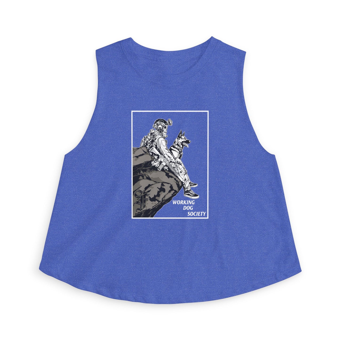 Women's Crop Top - Vintage 'Working Dog Society' Graphic Tank Top
