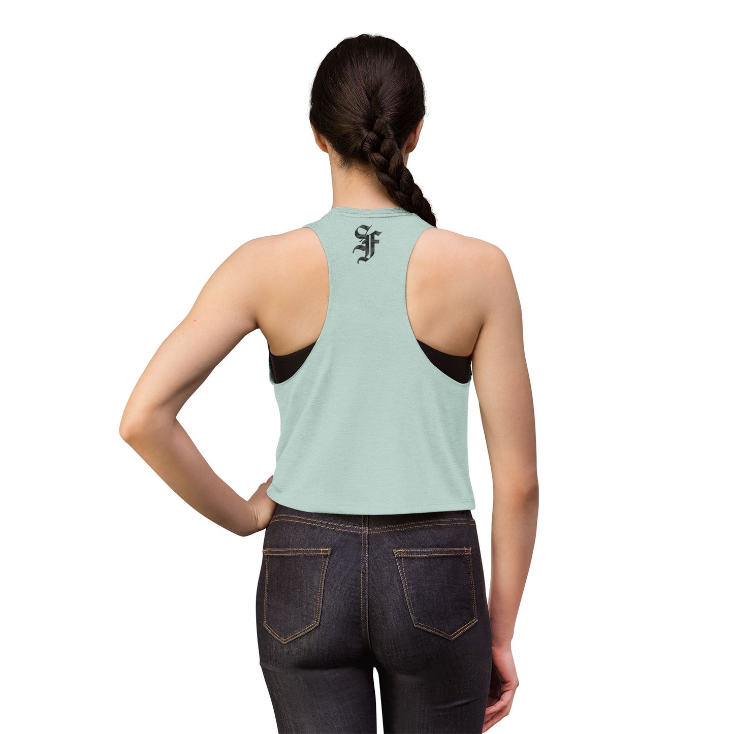 Women's Crop Top - Vintage 'Working Dog Society' Graphic Tank Top