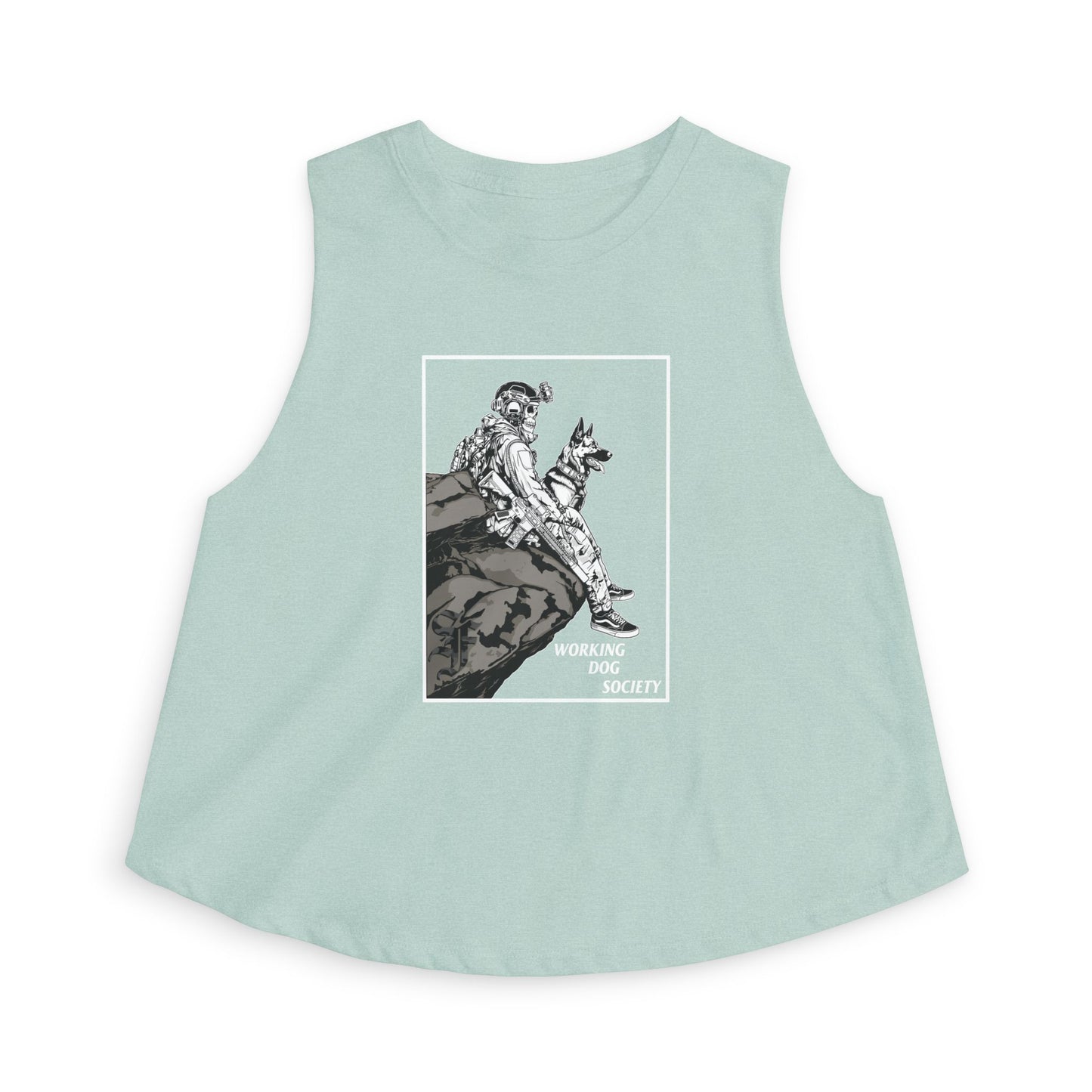 Women's Crop Top - Vintage 'Working Dog Society' Graphic Tank Top