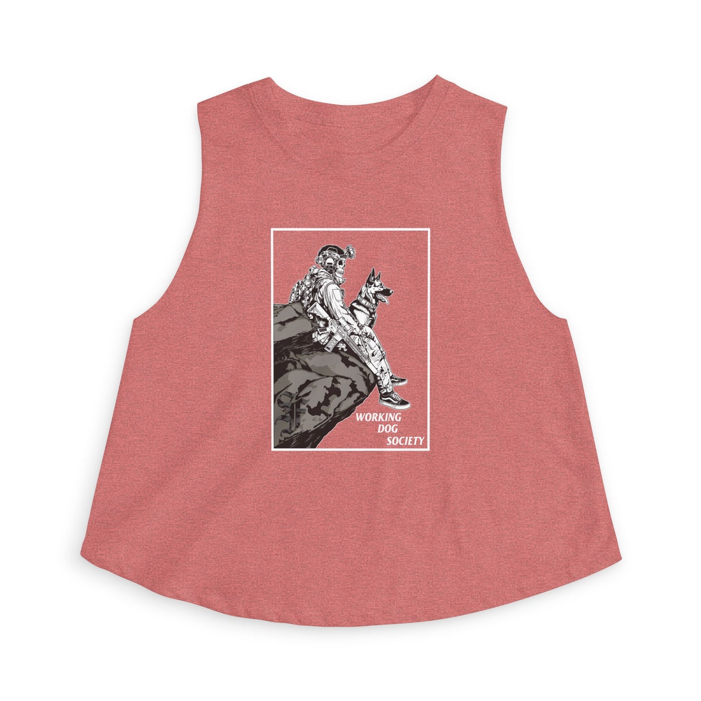 Women's Crop Top - Vintage 'Working Dog Society' Graphic Tank Top